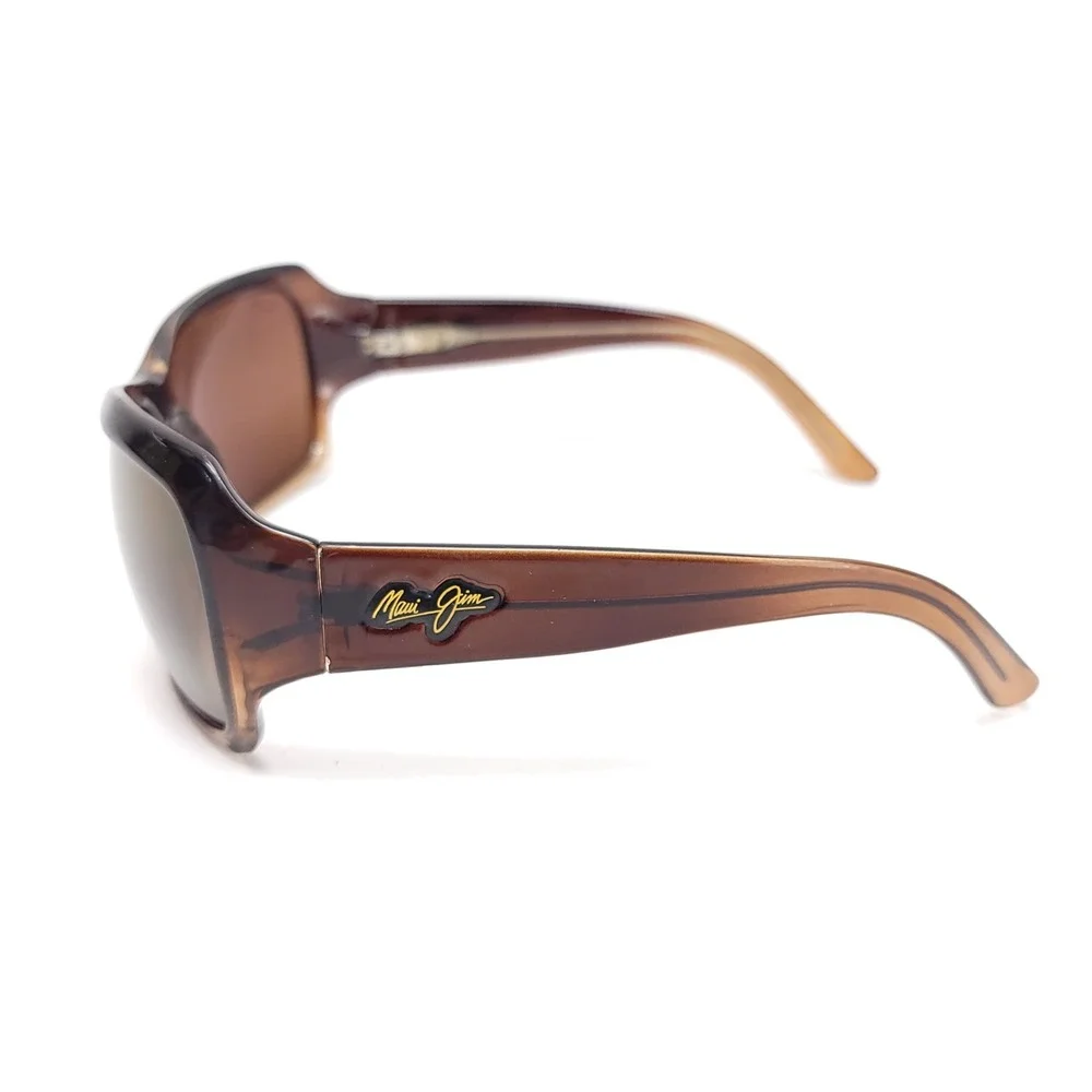 Maui Jim‎ Palms MJ-111 Brown Tortoise Wrap Sunglasses Bronze Lens Mens Womens